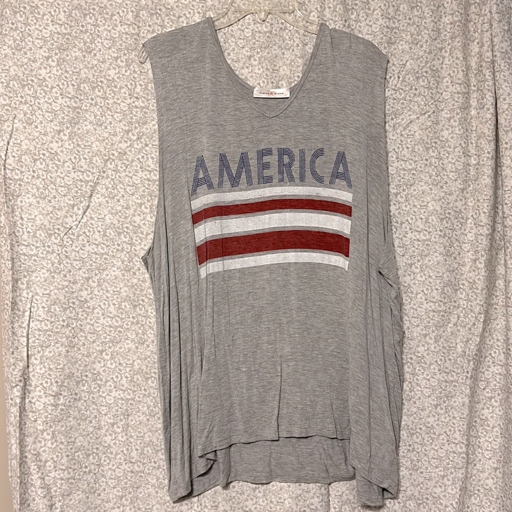 America Patriotic Graphic Tank